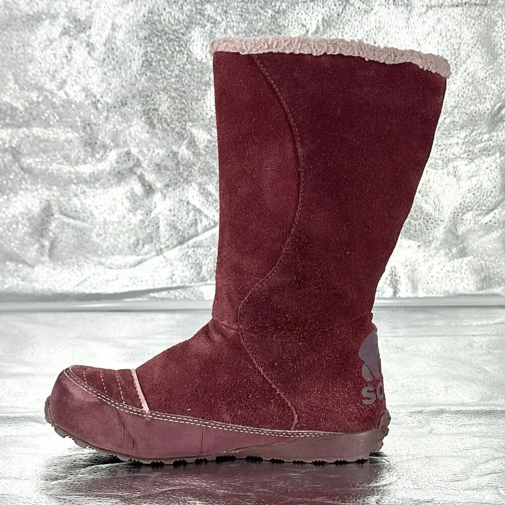 Sorel Suka II Shearling Boots Womens size 4 Pink Suede Non-slip Winter Boots